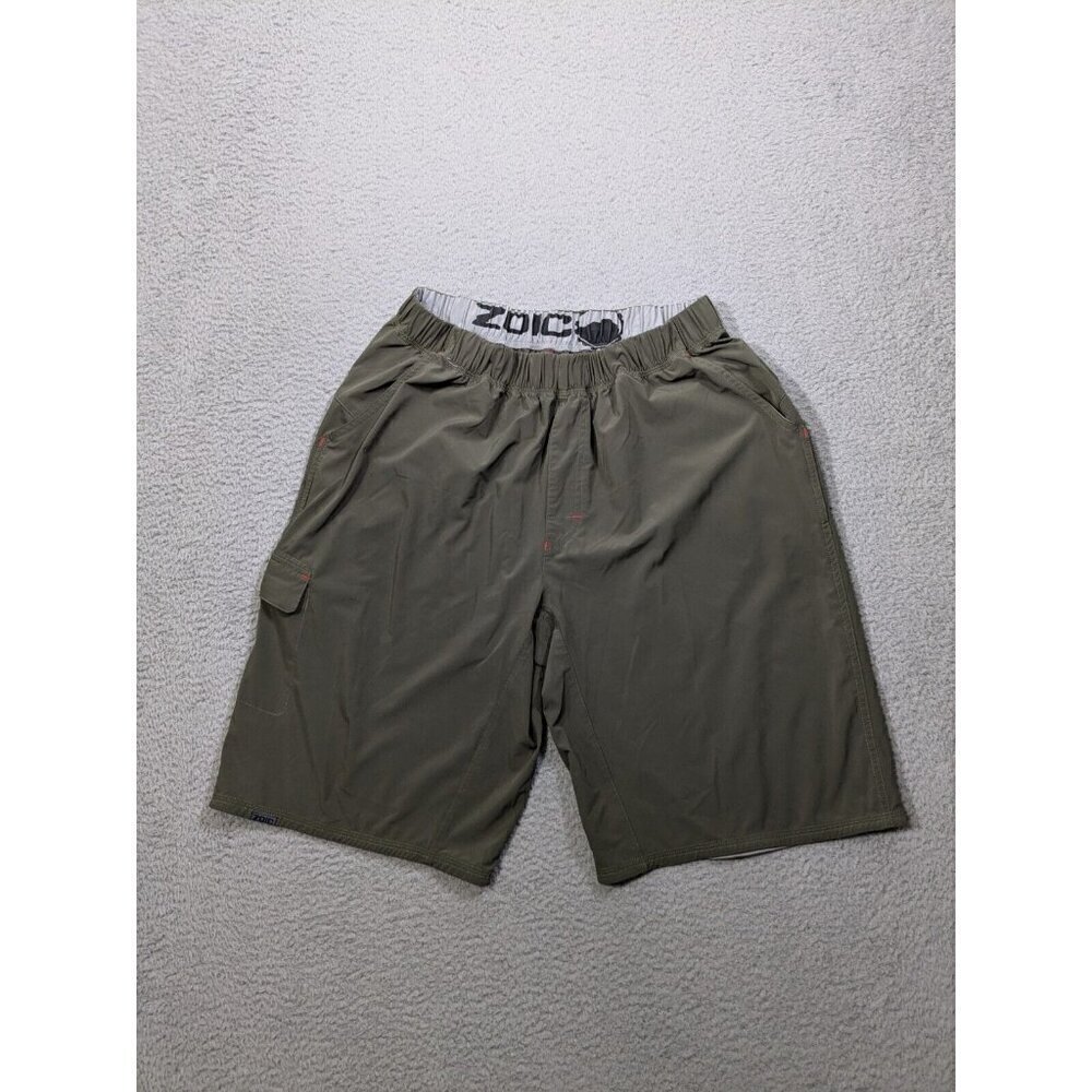 Zoic Shorts XL Cargo MTB Mountain Biking Cycling Elastic Waist Outdoor Green